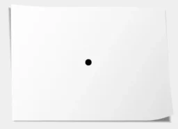 White paper with black dot